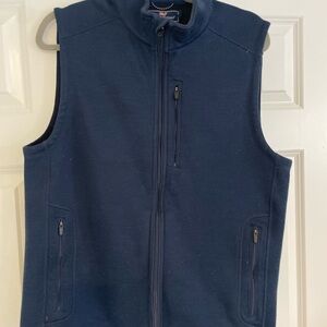 Vineyard Vines Men's Dark Navy Full-Zip Fleece Vest